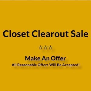 Closet Clearout Moving Sale